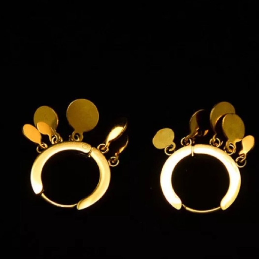 💛Insta 18K gold plated round tassel earrings - Picture 3 of 5